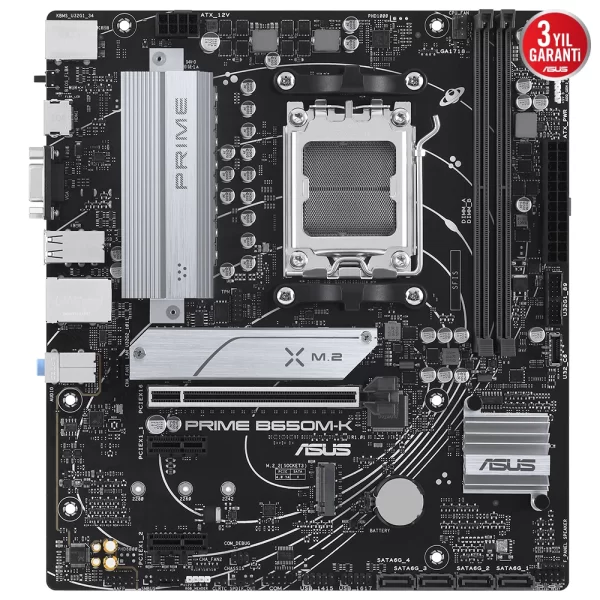Asus Prime B650M-K MATX RGB M.2 DDR5 AM5 Anakart