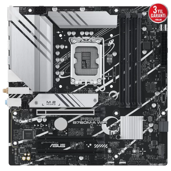 Asus Prime B760M-A WIFI DDR5 7200MHz (OC) RGB M.2 1700p mATX Anakart