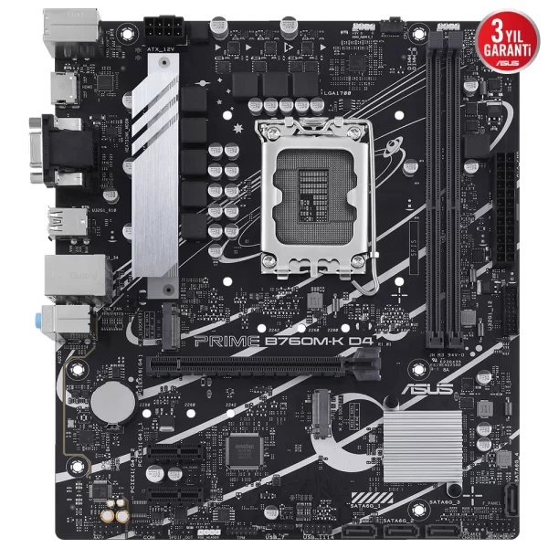 Asus Prime B760M-K D4 RGB M.2 mATX DDR4  LGA1700 Anakart