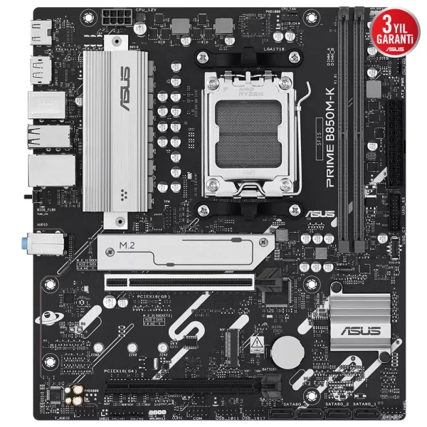 Asus Prime B850M-K DDR5 8400MHz (OC) M.2 AM5 mATX Anakart