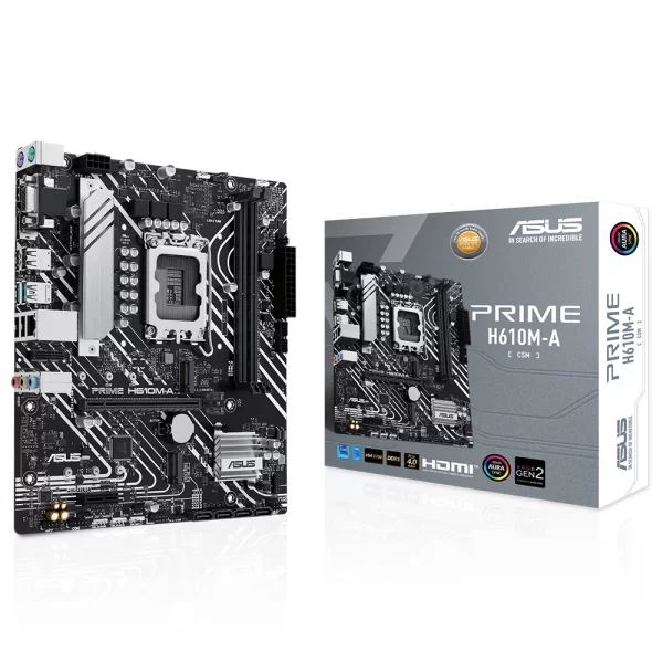 Asus Prime H610M-A-CSM DDR5 5600MHz (OC) RGB M.2 1700p mATX Anakart