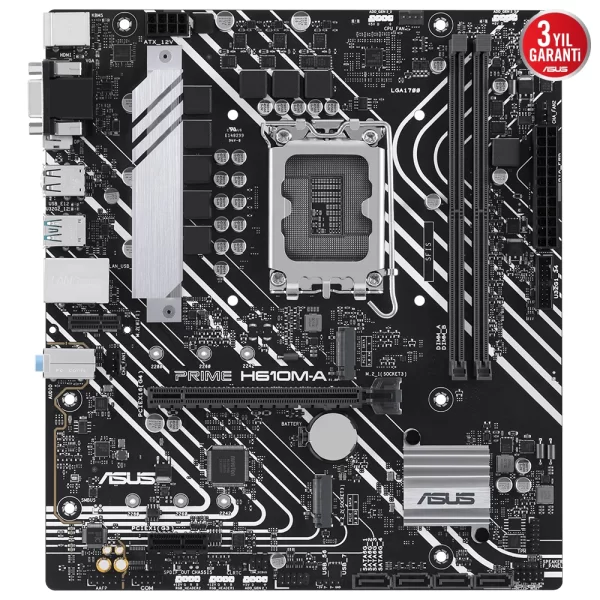 Asus Prime H610M-A-CSM DDR5 5600MHz (OC) RGB M.2 1700p mATX Anakart
