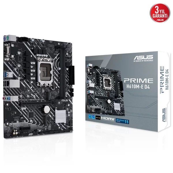 Asus Prime H610M-E D4 DDR4 3200MHz (OC) M.2 1700p mATX Anakart