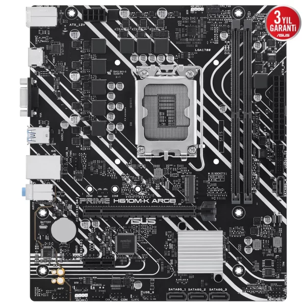 Asus Prime H610M-K ARGB M.2 mATX DDR5 LGA1700 Anakart
