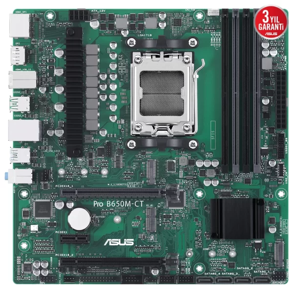 Asus Pro B650M-CT-CSM DDR5 6400MHz (OC) M.2 AM5 mATX AnakartANAASPB650MCTCSM