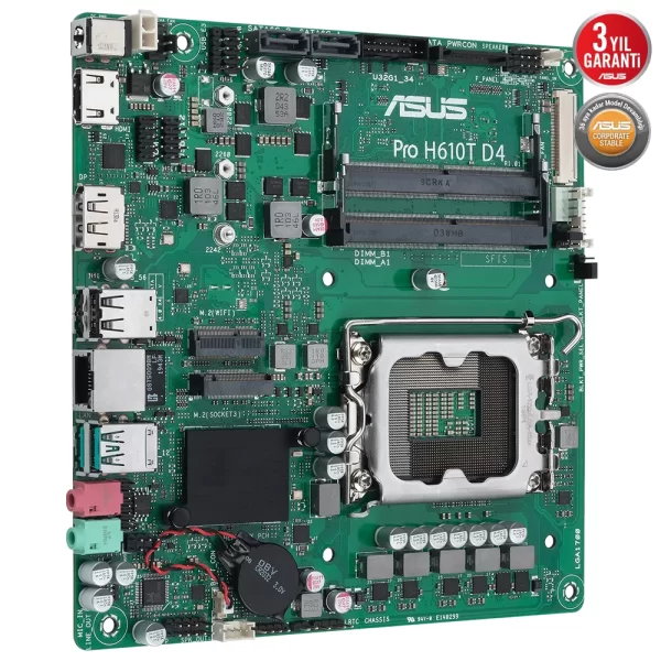 Asus Pro H610T D4-CSM DDR4 3200MHz (OC) M.2 1700p Mini-ITX Anakart
