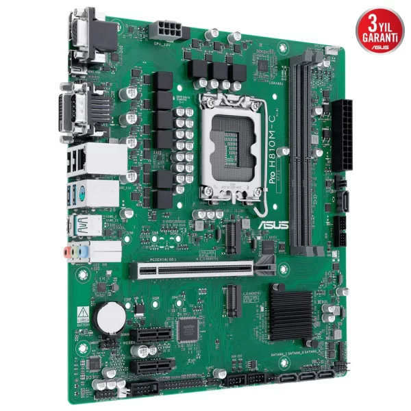Asus Pro H810M-C-CSM DDR5 6400MHz (OC) M.2 1851p mATX Anakart