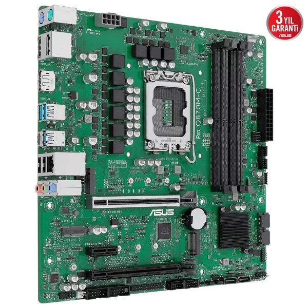 Asus PRO Q870M-C-CSM DDR5 6400MHz (OC) M.2 1851p mATX Anakart