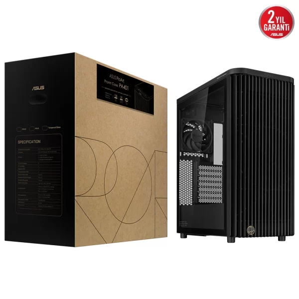 Asus ProArt PA401 Siyah Temperli Cam ATX Mid Tower Kasa