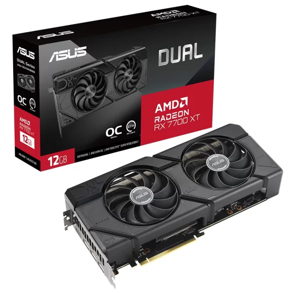 Asus Radeon RX 7700 XT Dual O12G 12GB GDDR6 192 Bit Ekran Kartı