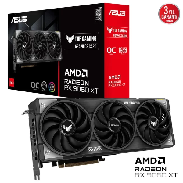 Asus Radeon RX9060XT TUF Gaming O16G OC 16GB 128 Bit GDDR6 Ekran Kartı