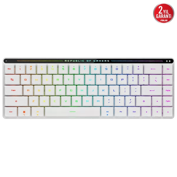 Asus ROG Falchion RX Low Profile Red Switch RGB Kablosuz İngilizce Mekanik Beyaz Gaming Klavye