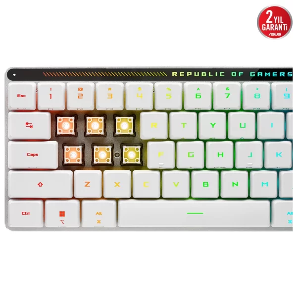 Asus ROG Falchion RX Low Profile Red Switch RGB Kablosuz İngilizce Mekanik Beyaz Gaming Klavye