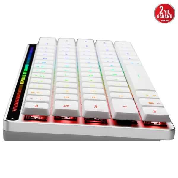 Asus ROG Falchion RX Low Profile Red Switch RGB Kablosuz İngilizce Mekanik Beyaz Gaming Klavye