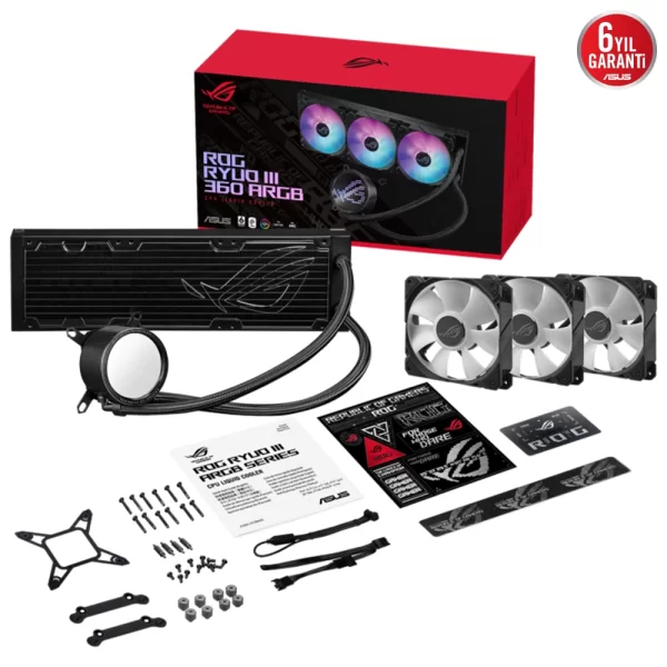 Asus ROG Ryuo III 360 ARGB Anime Matrix 360mm Intel-AMD Uyumlu Sıvı Soğutucu