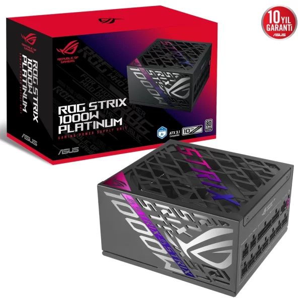 Asus ROG Strix 1000P 1000W 80+ Platinum ATX 3.1 Gen5 Tam Modüler Güç Kaynağı