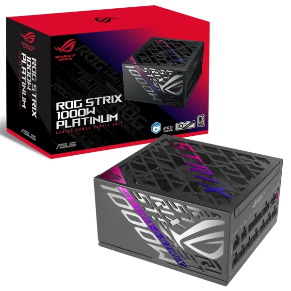 Asus ROG Strix 1000P 1000W 80+ Platinum ATX 3.1 Gen5 Tam Modüler Güç Kaynağı
