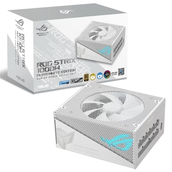 Asus ROG Strix 1000W Aura Beyaz Gold Aura Edition 80+ Gold Tam Modüler PCI-E 5.0 Güç Kaynağı
