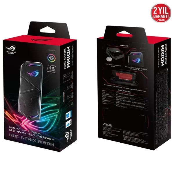 Asus ROG Strix Arion M.2 NVMe Harici Taşınabilir SSD Kutusu