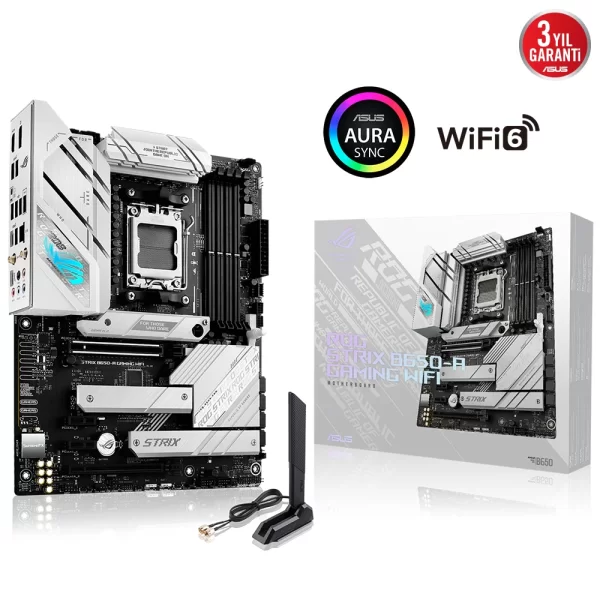 Asus ROG Strix B650-A Gaming WIFI DDR5 6400MHz (OC) RGB M.2 AM5 ATX Anakart