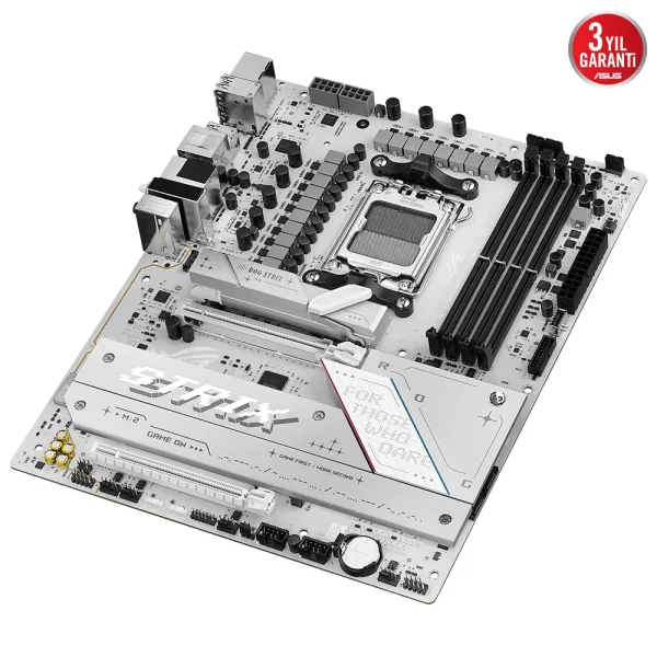 Asus ROG Strix B850-A Gaming WIFI Beyaz DDR5 8000Mhz (OC) M.2 AM5 ATX Anakart