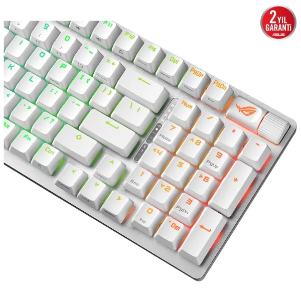 Asus ROG Strix Scope II 96 NX Snow Switch Hot-Swap RGB Beyaz Kablosuz ENG-Q Mekanik Gaming Klavye
