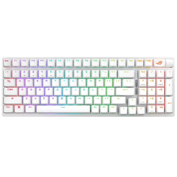 Asus ROG Strix Scope II 96 NX Snow Switch Hot-Swap RGB Beyaz Kablosuz ENG-Q Mekanik Gaming Klavye