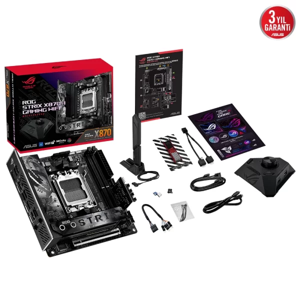 Asus ROG Strix X870-I Gaming WIFI 8400mhz(OC) RGB M.2 AM5 Mini-ITX Anakart