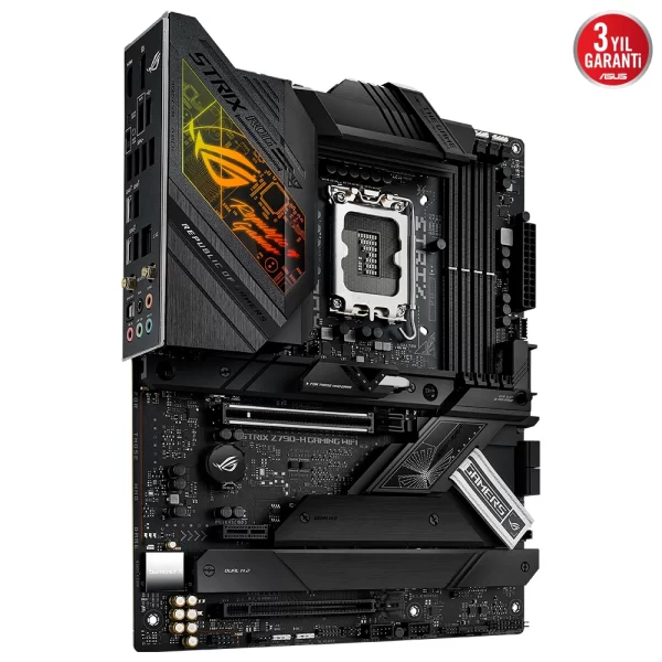 Asus ROG Strix Z790-H Gaming Wi-Fi 7800mhz(OC) RGB M.2 1700p ATX DDR5 Anakart
