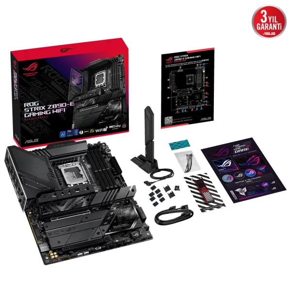 Asus ROG Strix Z890-E Gaming WIFI 8800mhz(OC) RGB M.2 1851p ATX Anakart