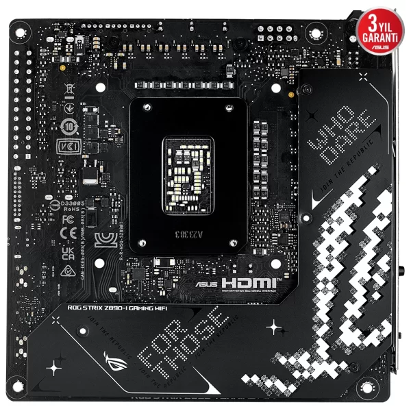 Asus ROG Strix Z890-I Gaming WIFI 8800mhz(OC) RGB M.2 1851p Mini-ITX Anakart