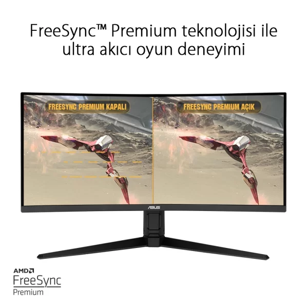 Asus TUF Gaming 34 VG34VQL1B 165Hz 1msDP HDMI USB DP HDMI USB ELMB HDR Curved FreeSync Premium VA Gaming Monitör