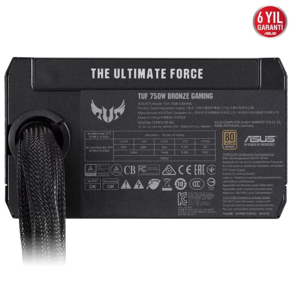 Asus TUF Gaming 750B 750W 80+ Bronze Güç Kaynağı