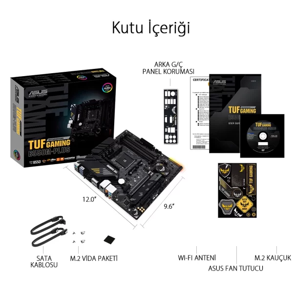 Asus TUF Gaming B550M Plus RGB M.2 mATX DDR4 Anakart