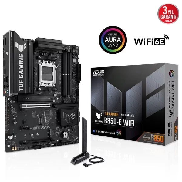 Asus TUF Gaming B850-E WIFI DDR5 8000MHz (OC) M.2 AM5 ATX Anakart
