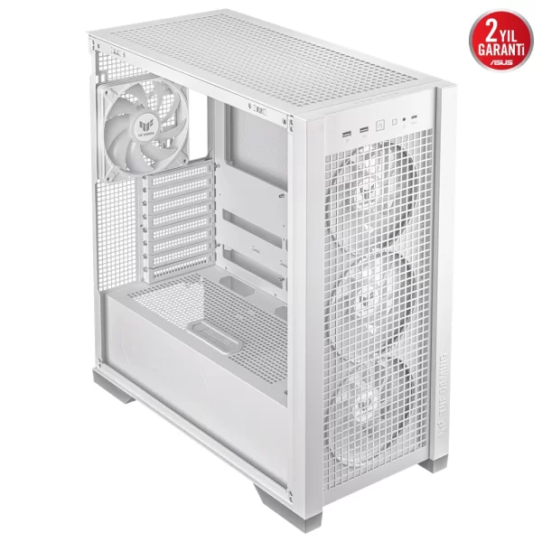 Asus TUF Gaming GT302 ARGB Temperli Cam Beyaz E-ATX Mid Tower Kasa