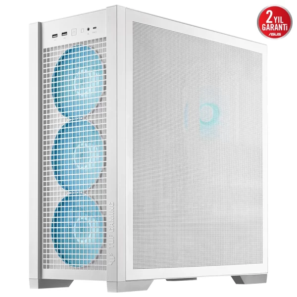Asus TUF Gaming GT302 ARGB Temperli Cam Beyaz E-ATX Mid Tower Kasa