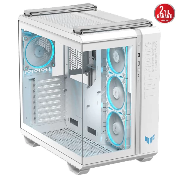 Asus TUF Gaming GT502 Horizon Temperli Cam Beyaz USB 3.2 ATX Mid Tower Kasa