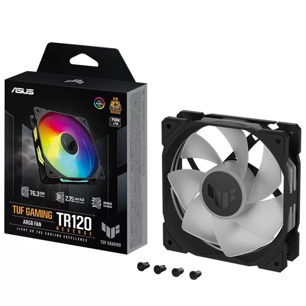 Asus TUF Gaming TR120 ARGB Reverse Siyah 120mm Kasa Fanı