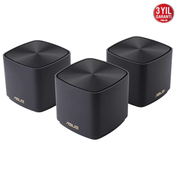 Asus ZenWiFi AX Mini XD4 Wi-Fi-6 Siyah Mesh Sistemi 3lü Set