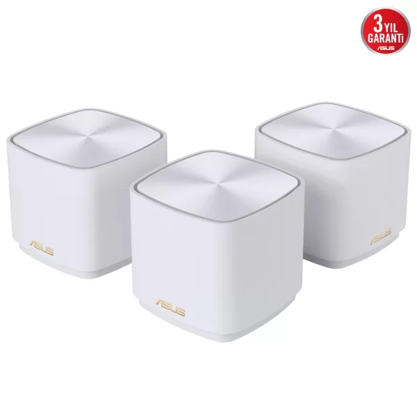 Asus ZenWiFi XD5 Wi-Fi 6 Ethernet Menzil Genişletici Beyaz Mesh Sistemi 3lü Set