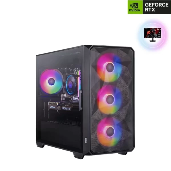 CRTG124 Ryzen 5 5600 16GB DDR4 512GB NVMe GeForce RTX 4060 24 inç Monitörlü Gaming Hazır Sistem