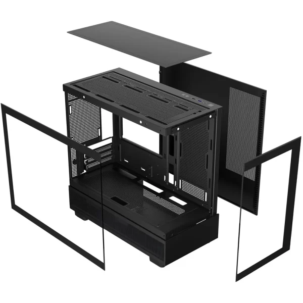 Dragos Basalt Pro 6x ARGB Fan USB 3.0 600W 80+ Plus mATX Panoramik Temperli Cam Gaming Siyah Kasa