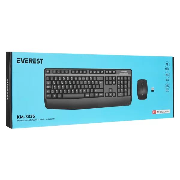 Everest KM-3335 Kablosuz Klavye Mouse Set