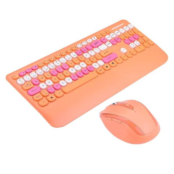 Everest KM-6281 CANDY Renkli Tuşlu Turuncu Kablosuz Q Multimedia Klavye + Mouse Set