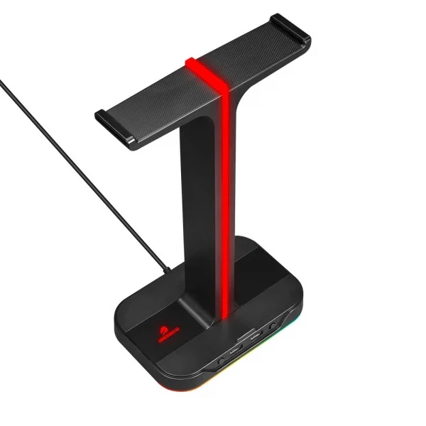 GameBooster HS01 RGB Aydınlatmalı Aksesuar ve İkili Kulaklık Standı