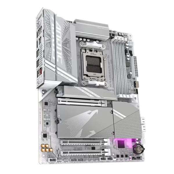 Gigabyte X870 AORUS ELITE ICE WiFi 7 DDR5 8000MHz (OC) RGB M.2 AM5 ATX Anakart
