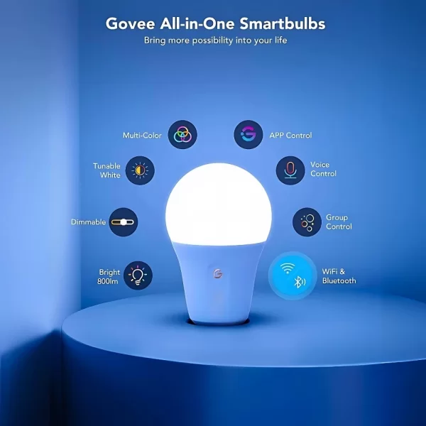 Govee Akıllı Ampul Wifi + BT (800 Lm) H6004CC1