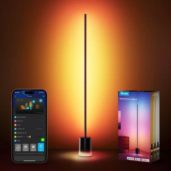Govee Ayaklı Lamba 2 RGBICWW Akıllı Dikey Aydınlatma (Wi-Fi ve Bluetooth Destekli, Alexa ve Google Assistant Uyumlu) H607C311