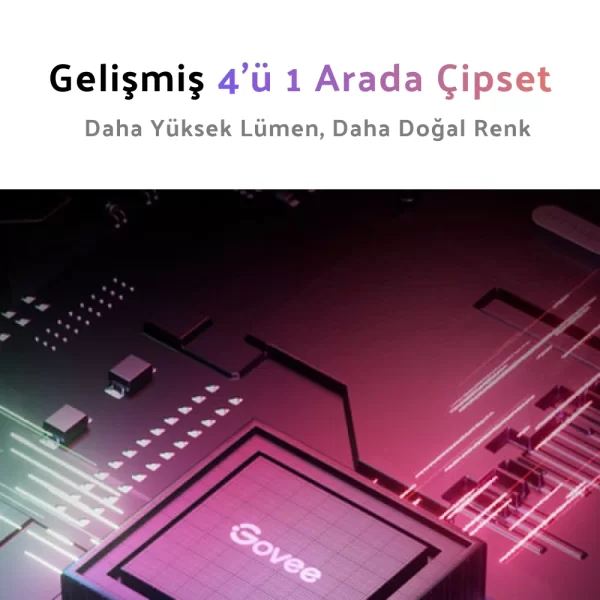 Govee LED Şerit Işık M1 5 Metre (Wi-Fi ve Bluetooth Destekli, Alexa ve Google Assistant Uyumlu) H61E13D2
